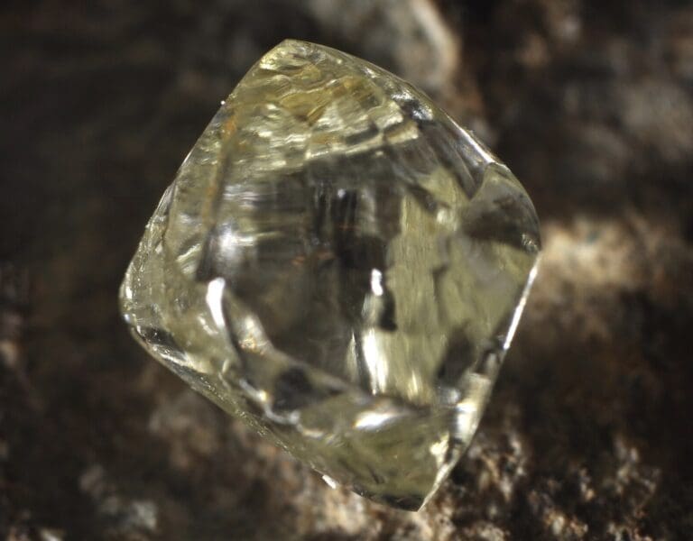 Colorful semi-precious stones in display trays